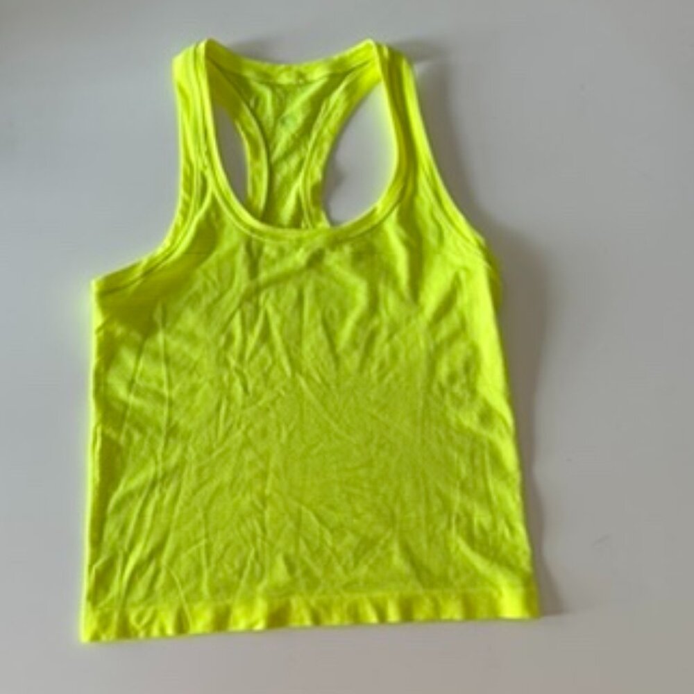 Lululemon yellow swiftly tech tank top size 2